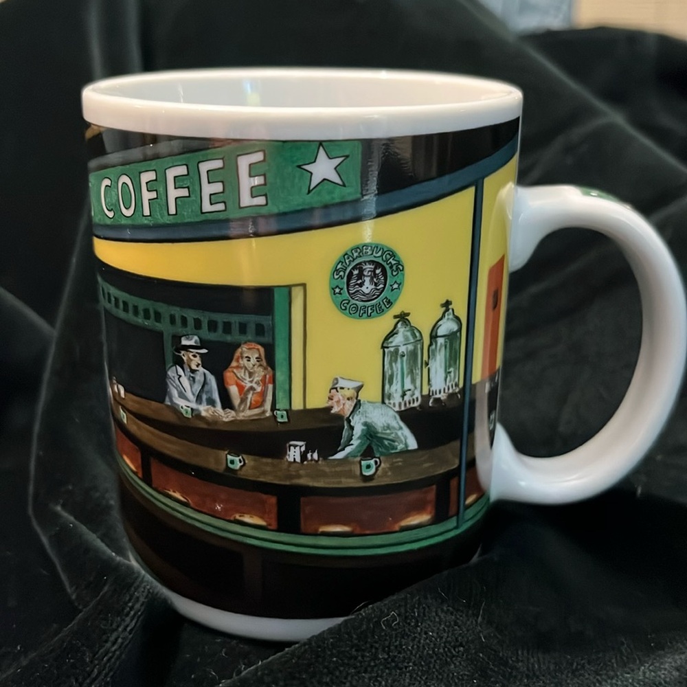 Starbucks Night Hawk Diner Coffee Mug Designed By Chaleur.